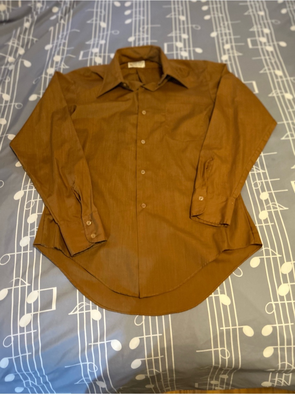 Marlboro Brown Long-Sleeve Dress Shirt